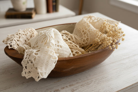 Vintage Monkey-Pod Acacia Wood Bowl with Shell Inlay – Mid-Century Decor