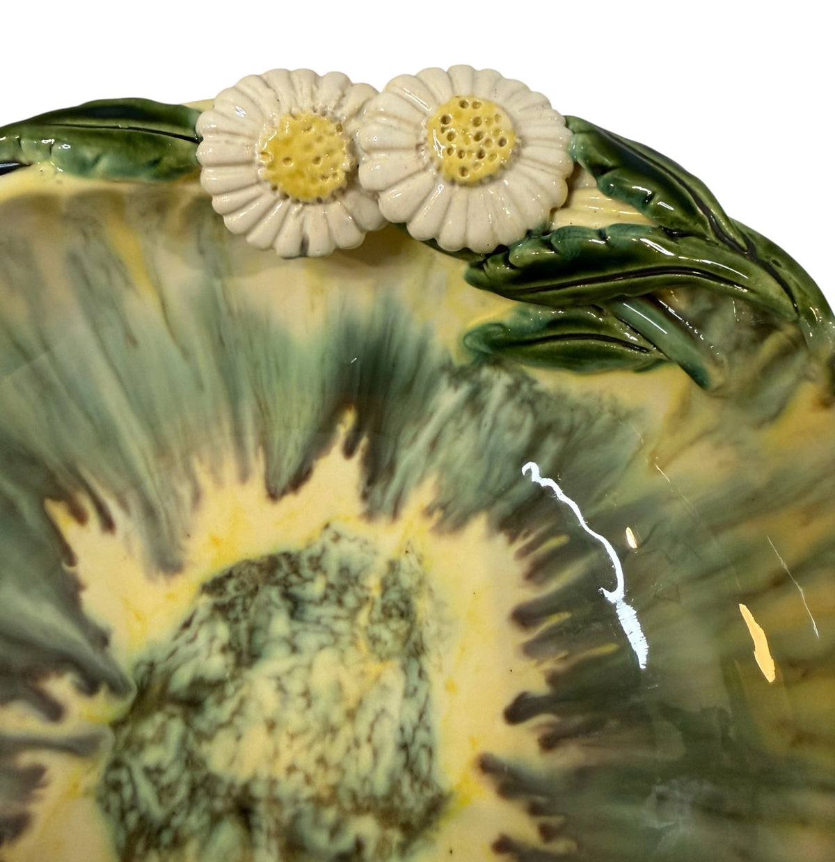 St. Peter Graz Austrian Majolica Vintage Floral Bowl – Hand-Painted Drip Glaze