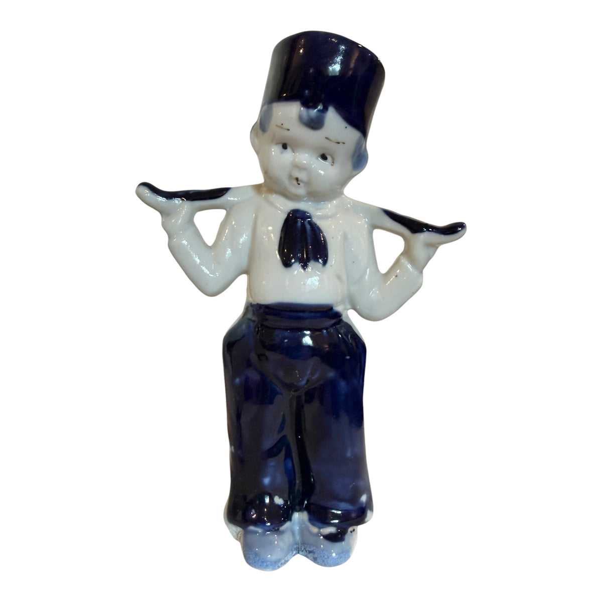 Delft-Style Vintage Dutch Boy & Girl Porcelain Figurines – Made in Japan