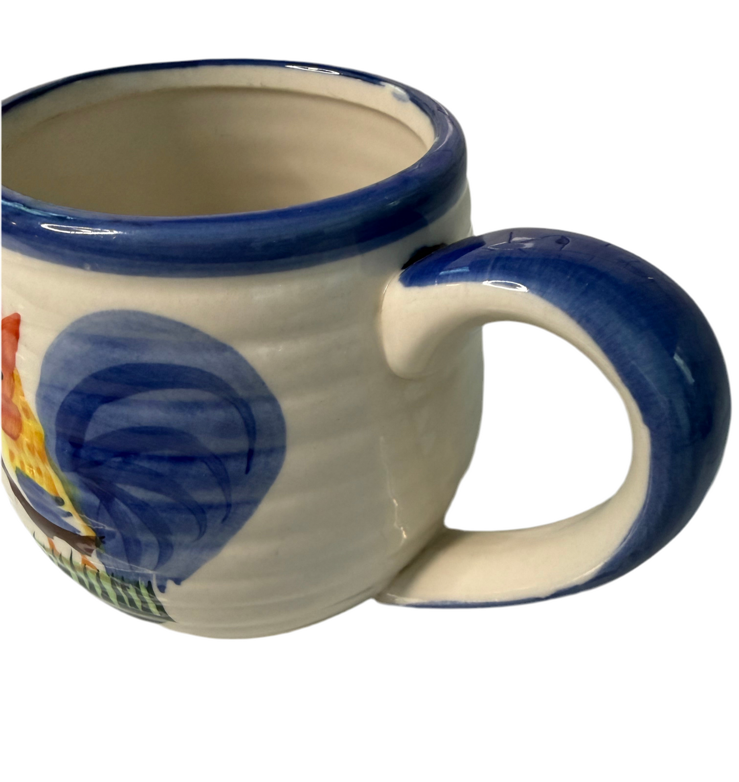 Alco Industries AOI15 Hand-Painted Rooster Stoneware Coffee Mug