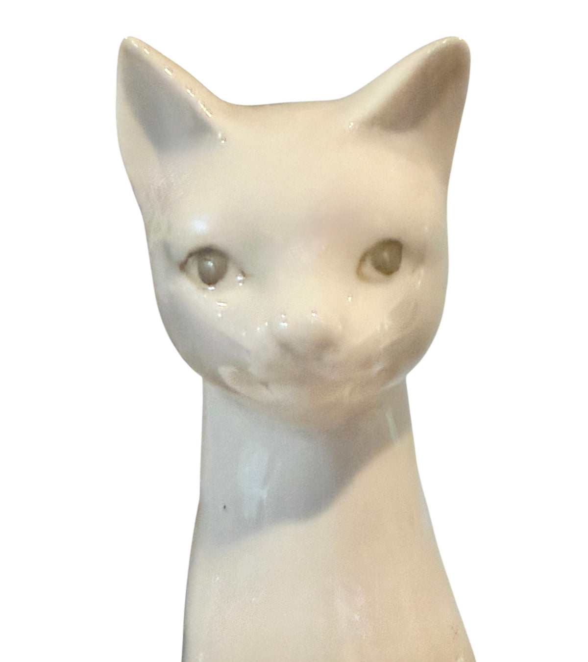 MCM White Porcelain Vintage Siamese Cat Figurine – 9”