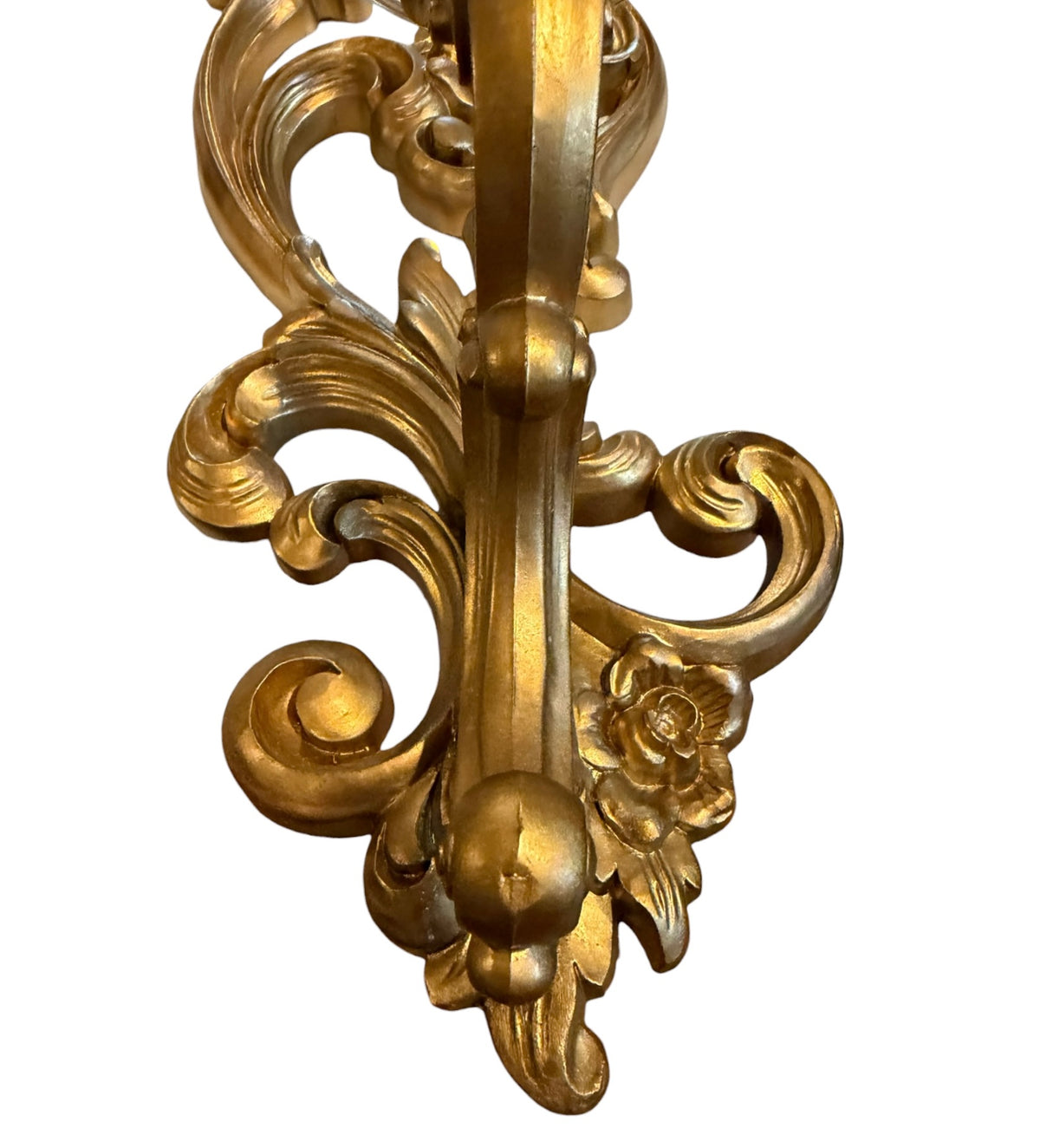 HOMCO 4118 Gold Hollywood Regency Wall Sconces – Pair with Glass Votive Cups – 16”