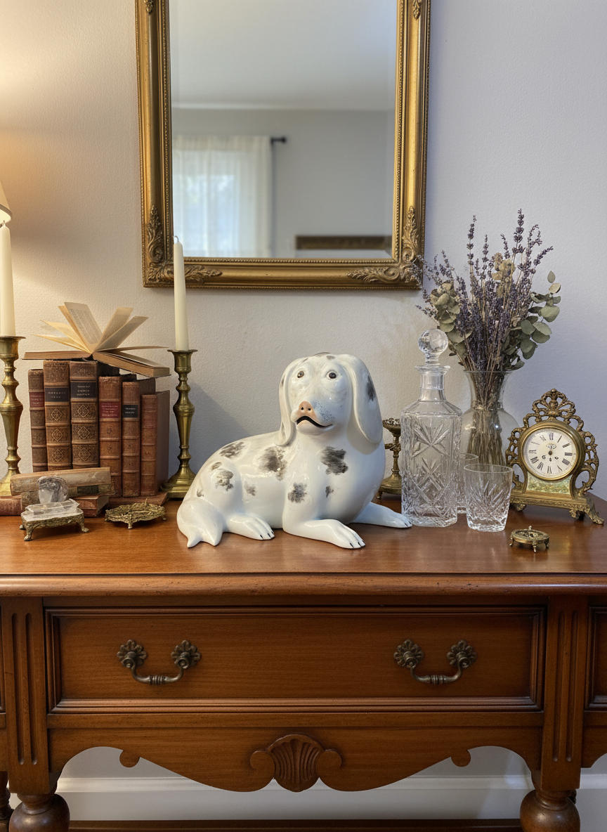 Vintage Mottahedeh Nelson Rockefeller Chinese Export Spaniel Dog