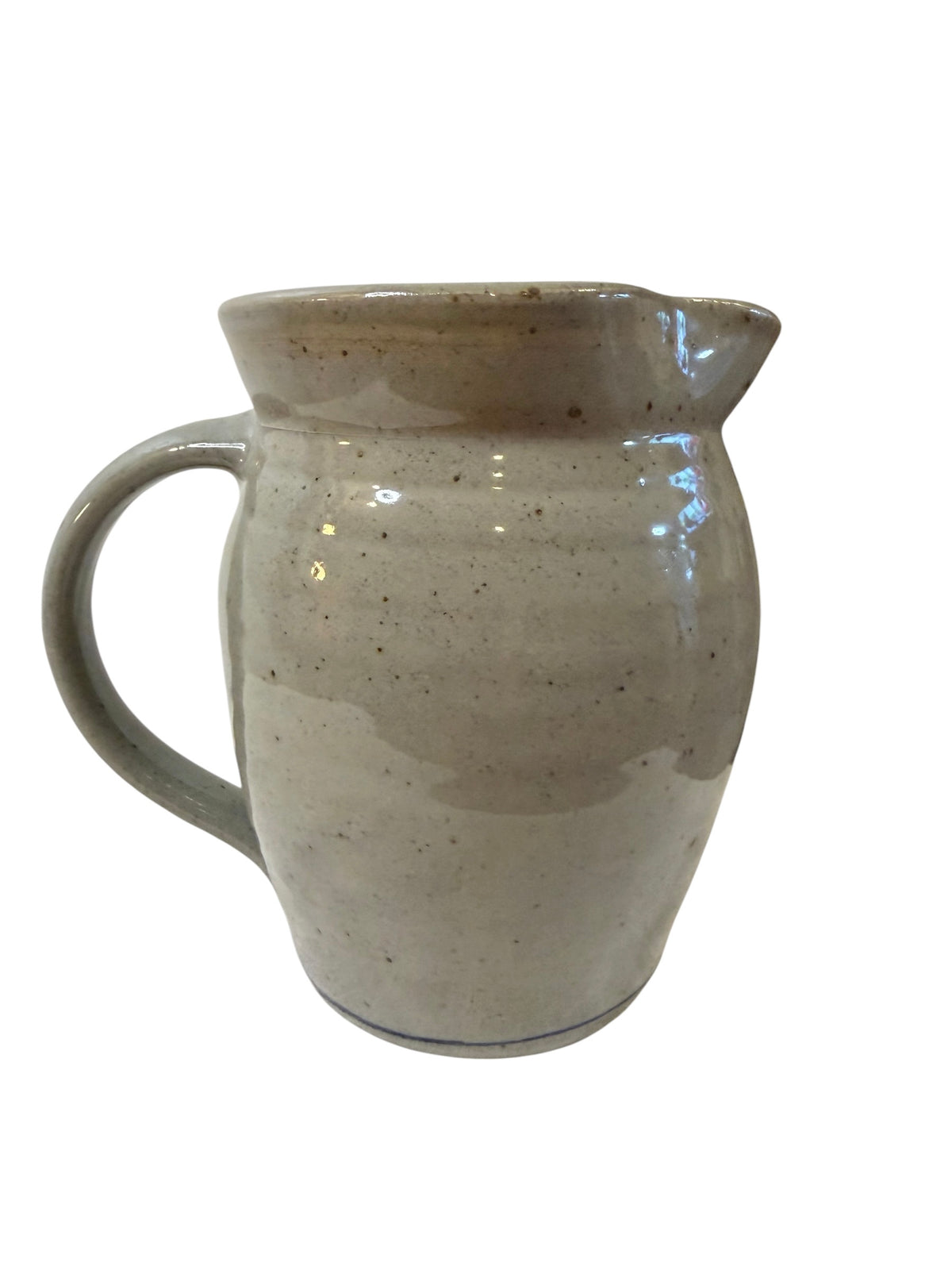 Great Bay Pottery Salt-Glazed Stoneware Pitcher – Cobalt Blue Strawberry Vine