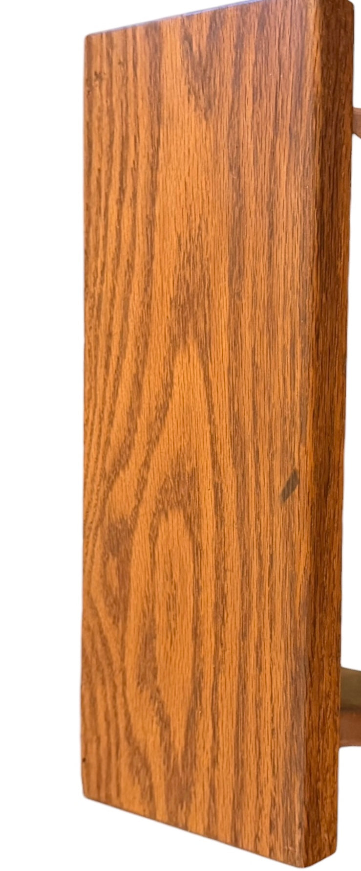 Handmade Oak Vintage Wall-Mounted Paper Towel Holder with Shelf – Scalloped Wood Design