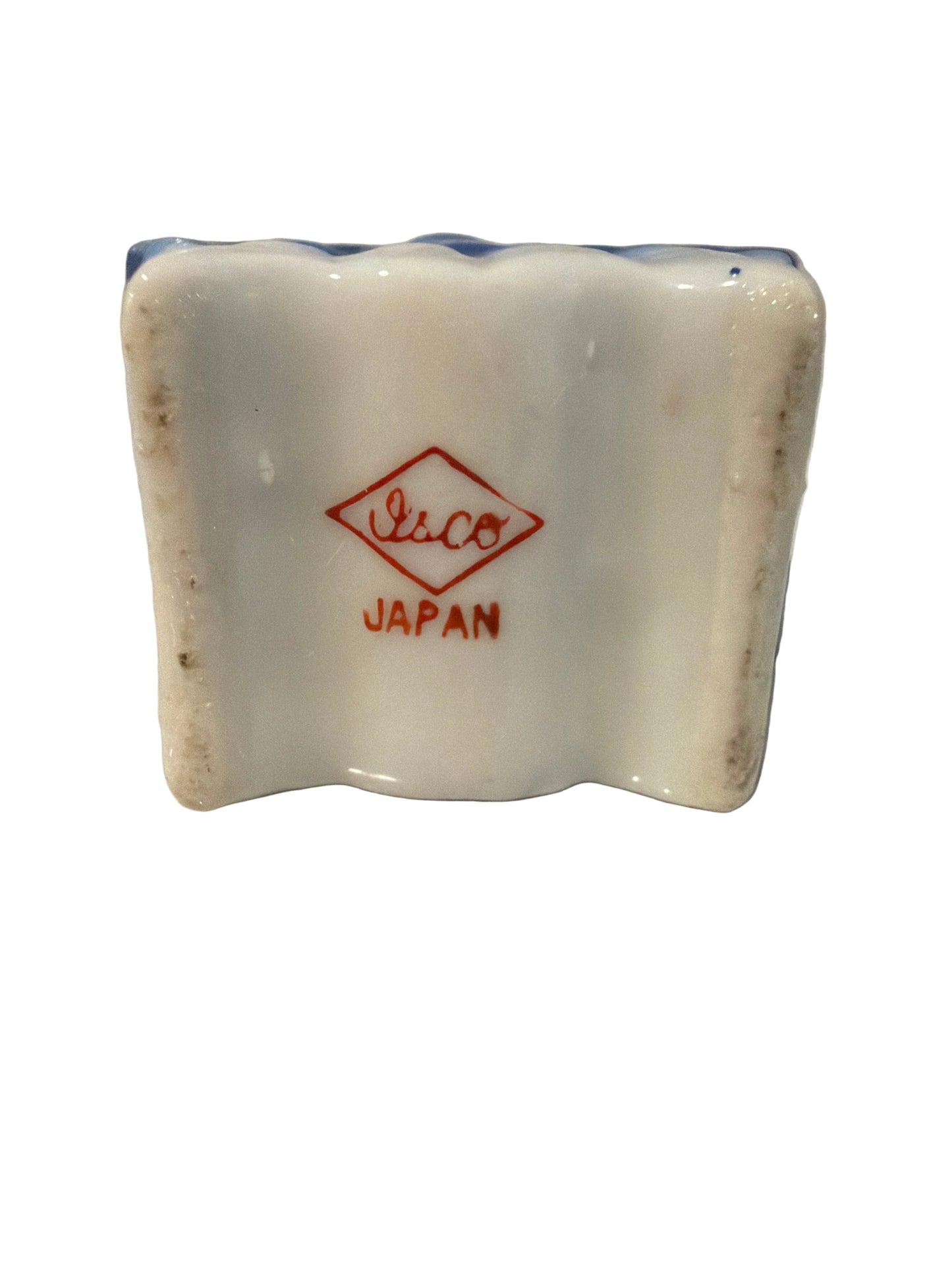 Miniature Vintage Isco Hand-Painted Porcelain Basket – Made in Japan – c. 1950s