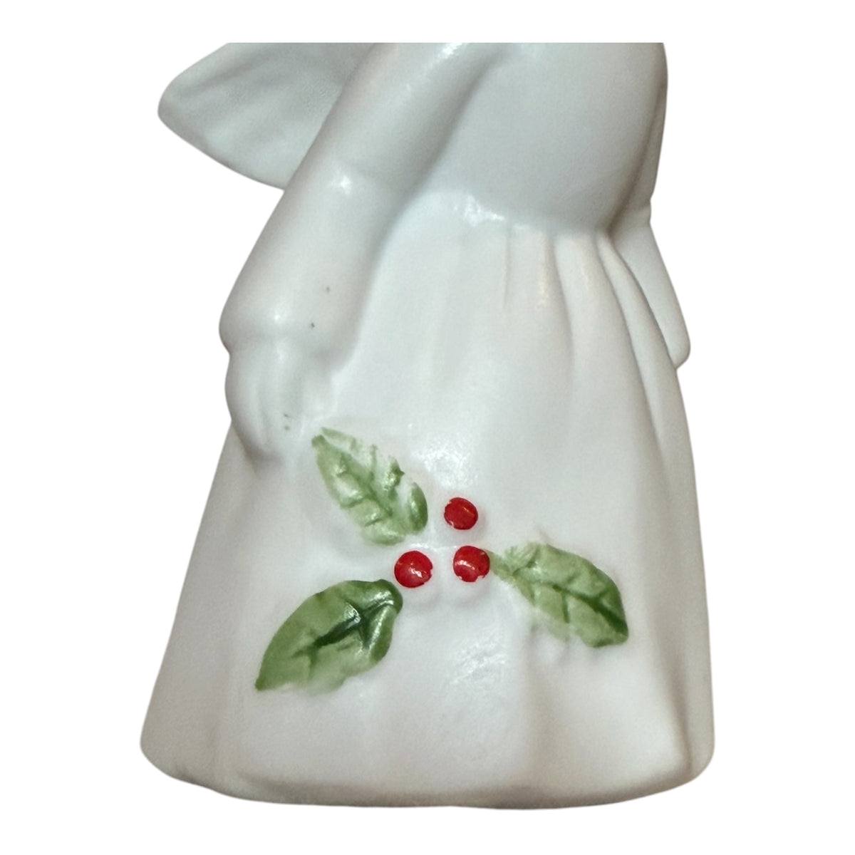 Enesco Kissing Angel Figurines – Set of 2 Vintage Bisque Porcelain Christmas Angels - 3.25”