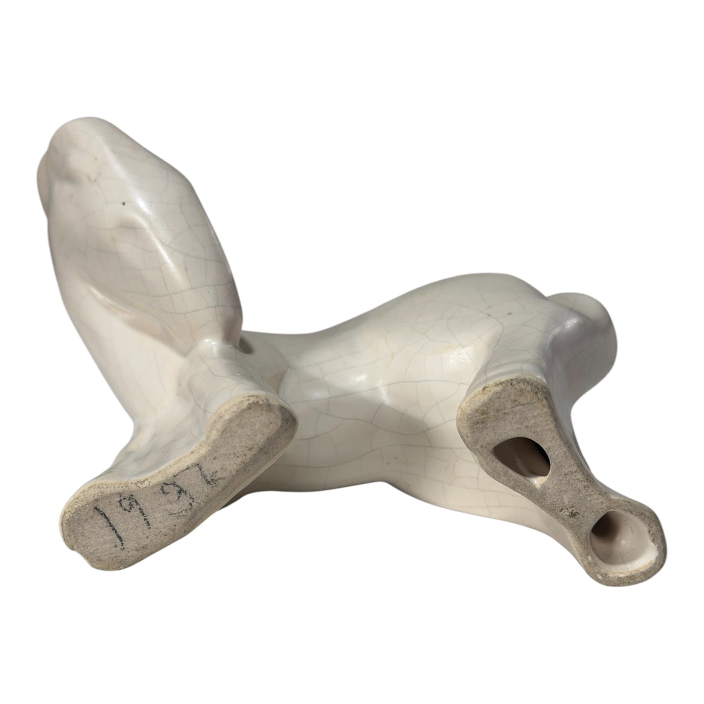 1930s Art Deco Crackle Glaze Horse Figurines – Pair