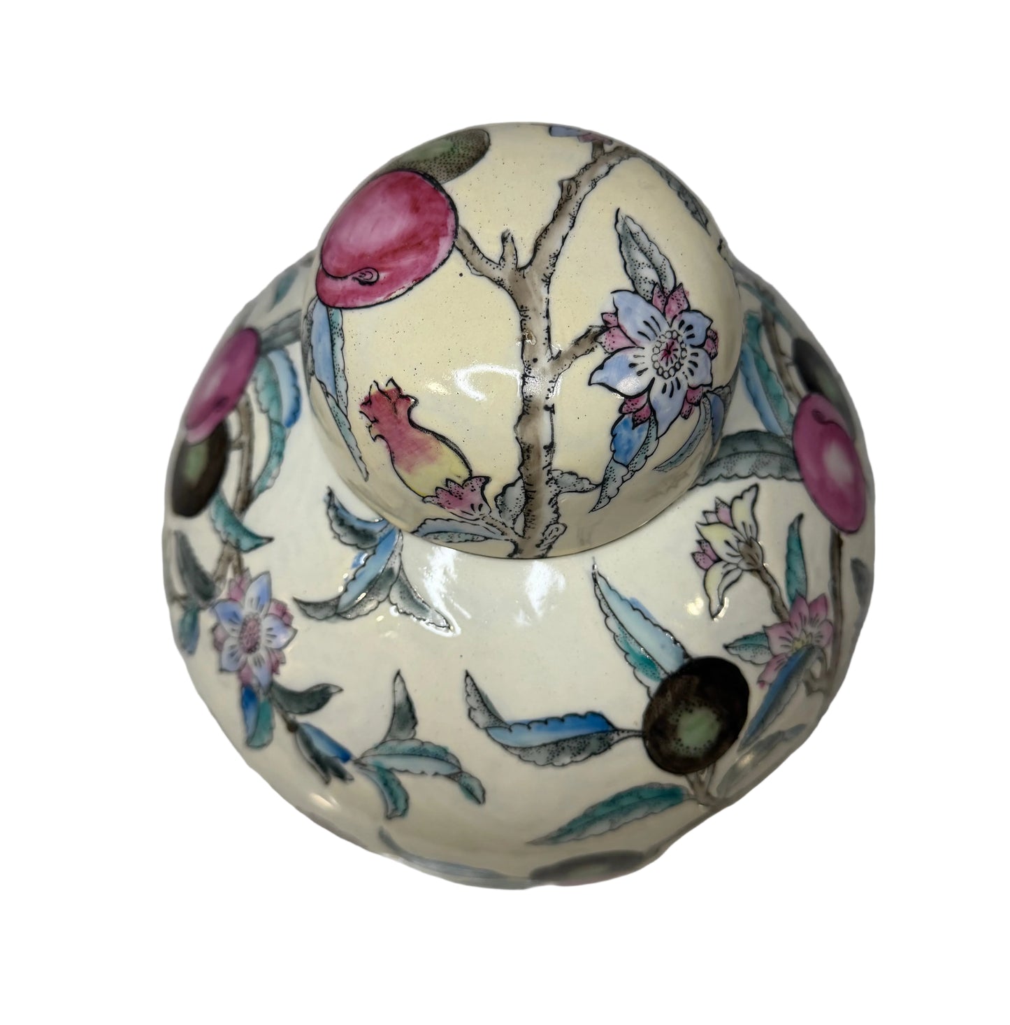 Vintage WBI Chinese Export Lidded Ginger Jar – Famille Rose Style