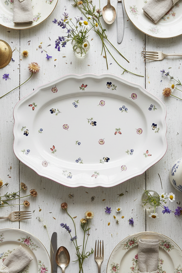 Villeroy & Boch Petite Fleur Oval Serving Platter – Vintage Premium Porcelain Floral Dish