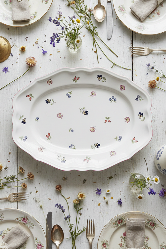 Villeroy & Boch Petite Fleur Oval Serving Platter – Vintage Premium Porcelain Floral Dish