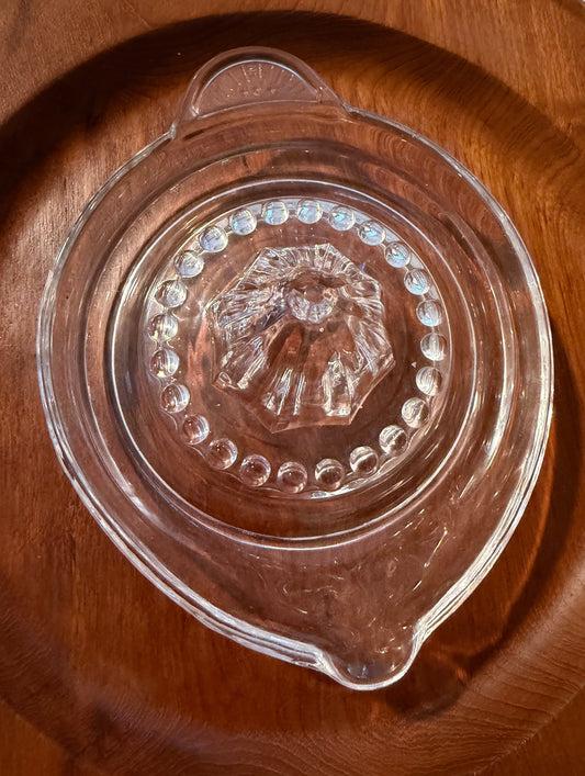 Vintage Clear Glass Citrus Juicer / Reamer – Mid-Century Style Pressed Glass