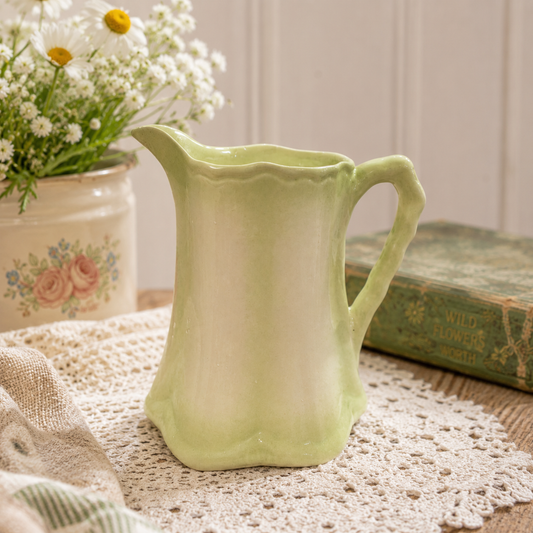 Cottagecore 1982 Ceramic Creamer – Signed & Dated Hobbyist Pottery