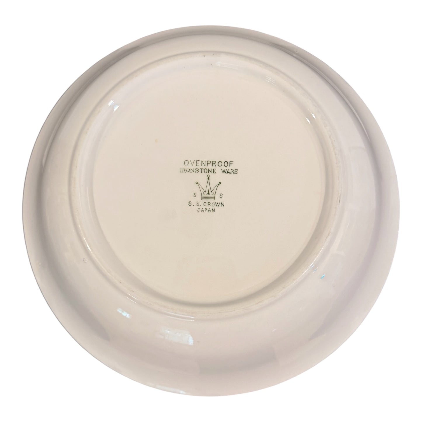 Hand-Painted Ironstone Serving Bowl – Floral Japan Import (S.S. Crown)