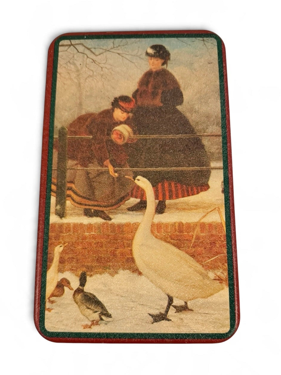 House of Lloyd 1992 Victorian Winter Goose Scene Decorative Tin – Frozen Out