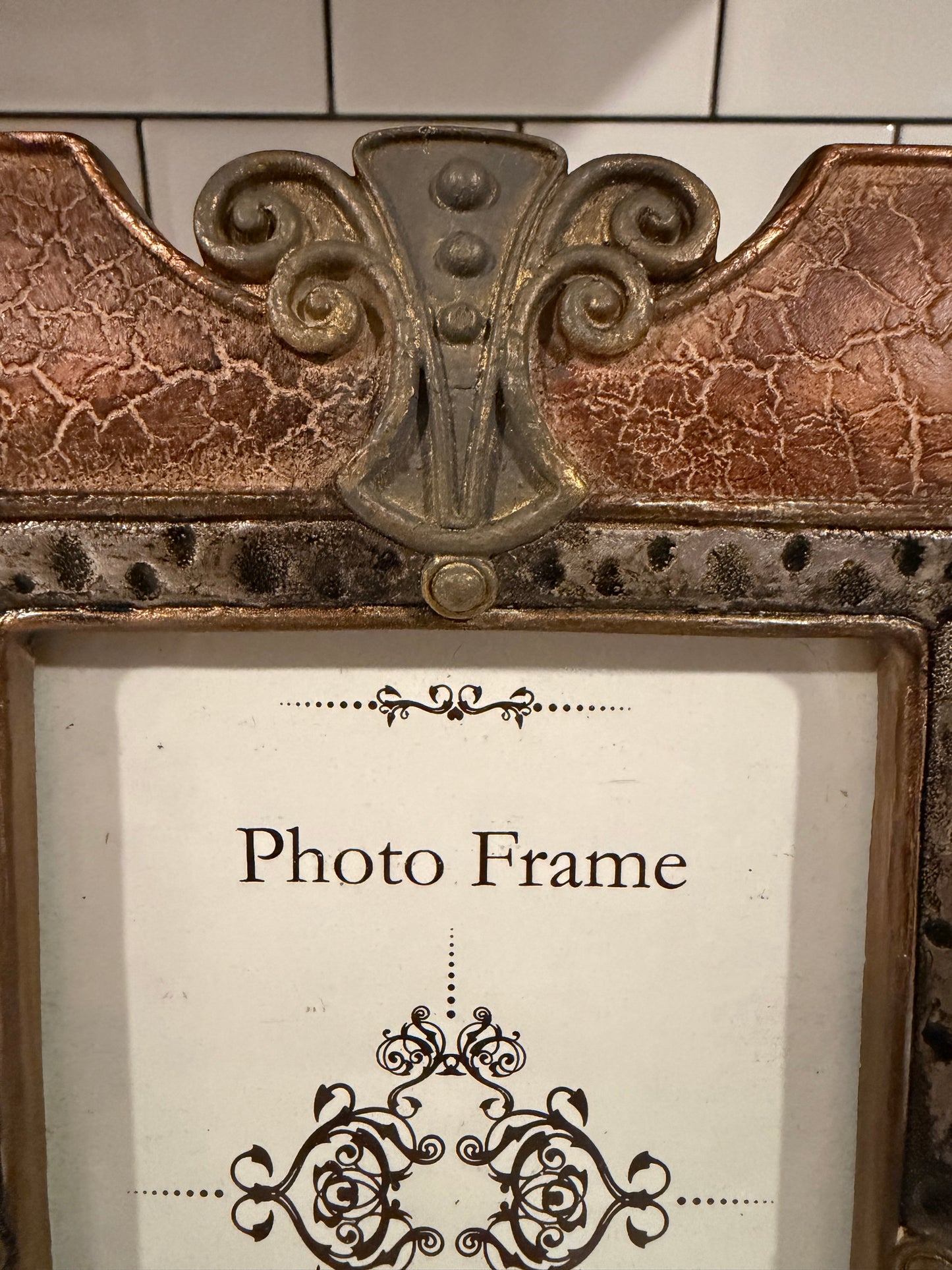 Vintage-Style Ornate Picture Frame | Bronze-Copper Finish | 4x6 Photo Holder