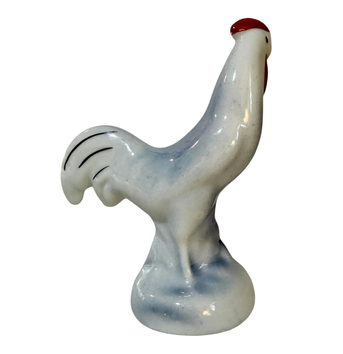 Riga Porcelain Factory RPR Rooster Figurine | Soviet Latvia 1950s–60s | 4”