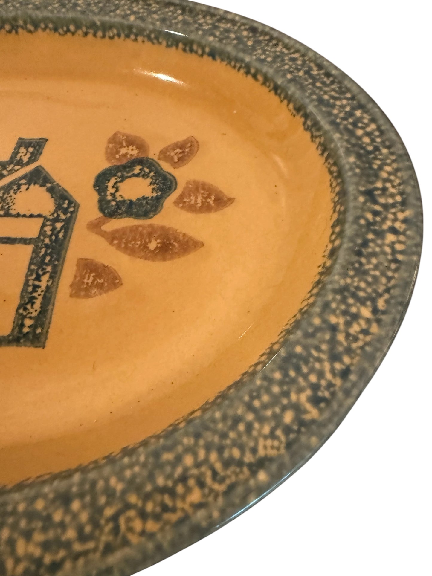 Pfaltzgraff “America” Oval Vintage Serving Platter – 14” Folk Art Stoneware (MAFA Collection)