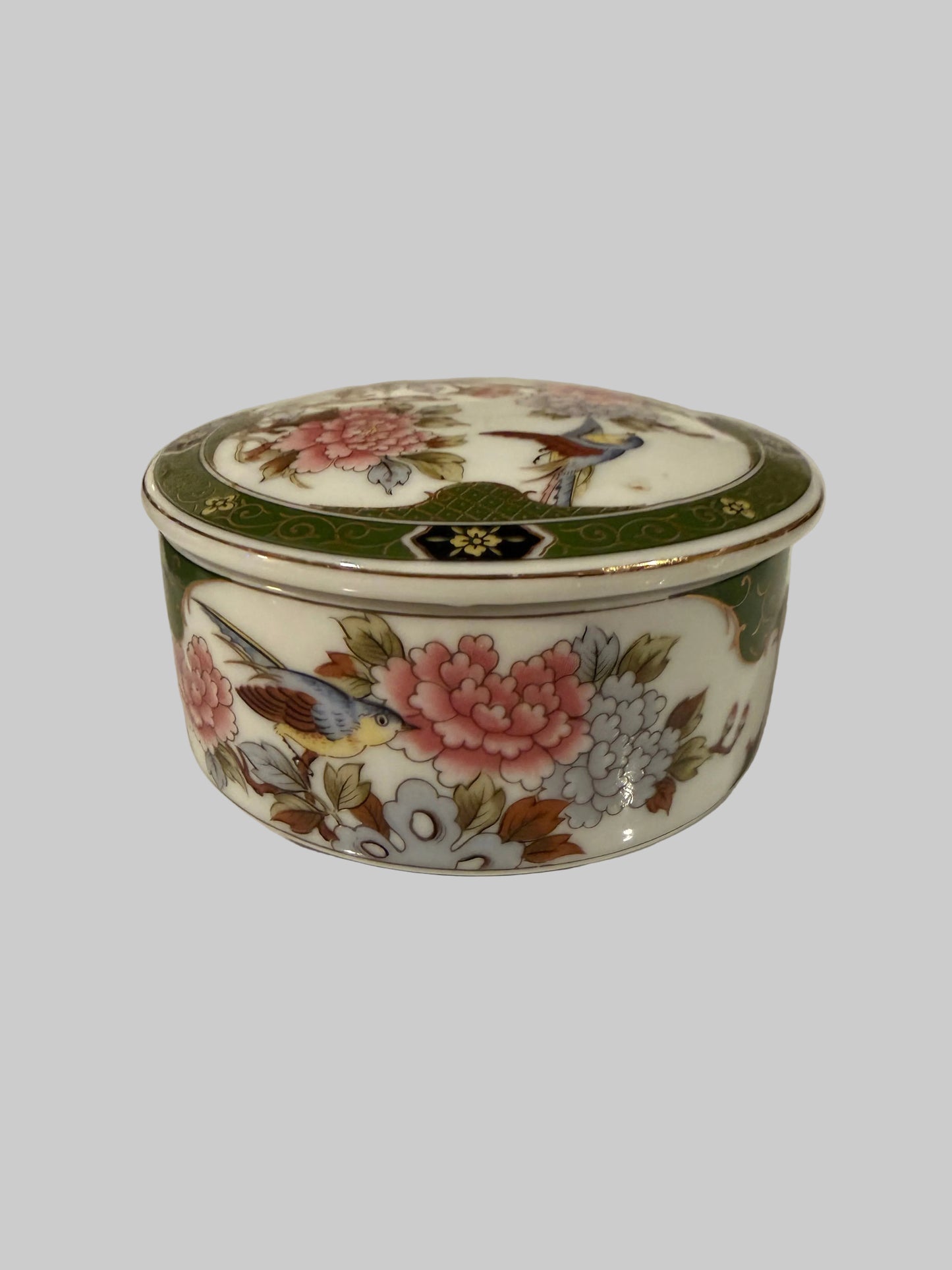 Vintage Japanese Porcelain Trinket Box - 1970s