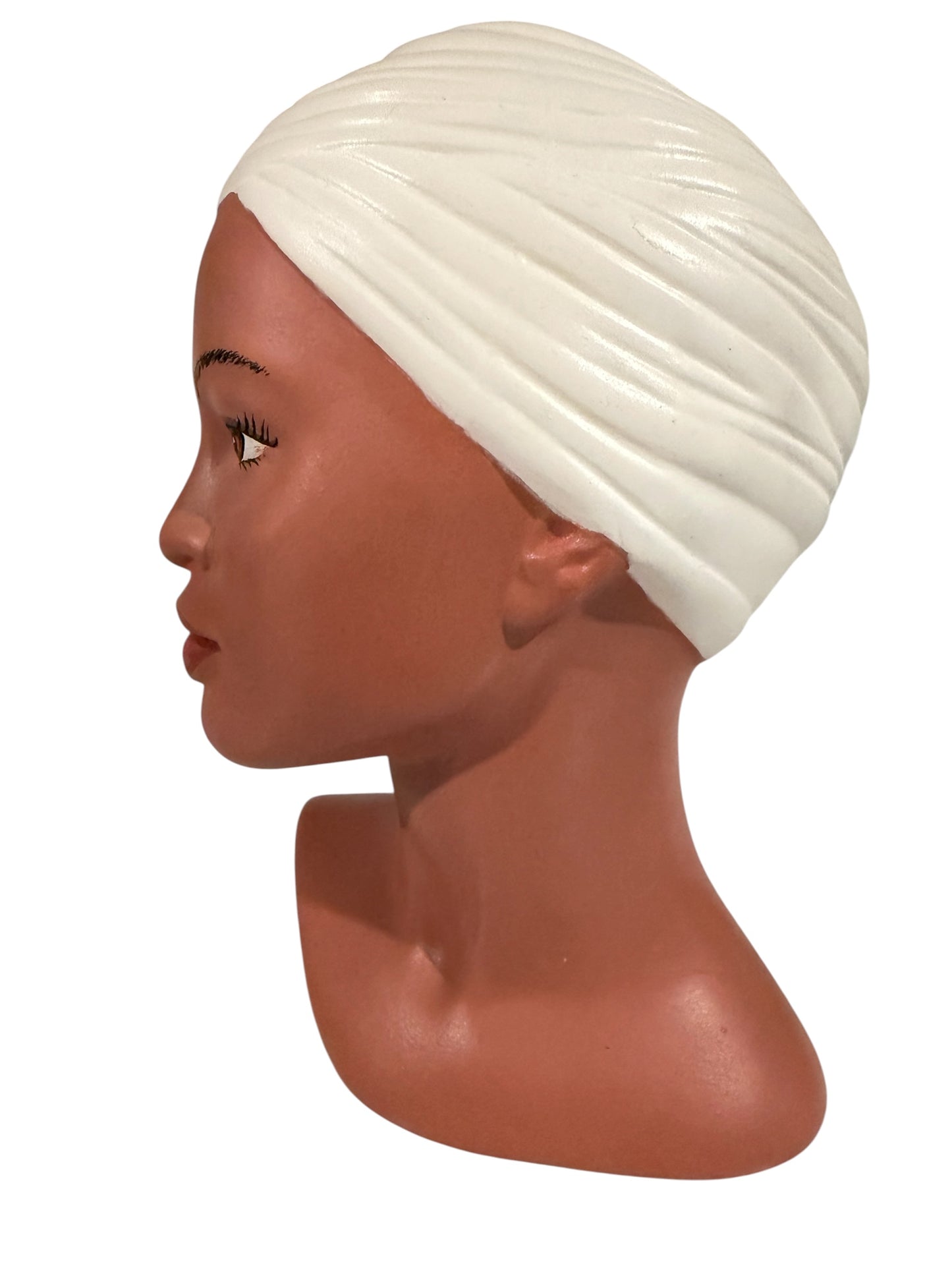 Marwal Chalkware Busts – Pair of Mid-Century Modern Figurative Sculptures (1972)