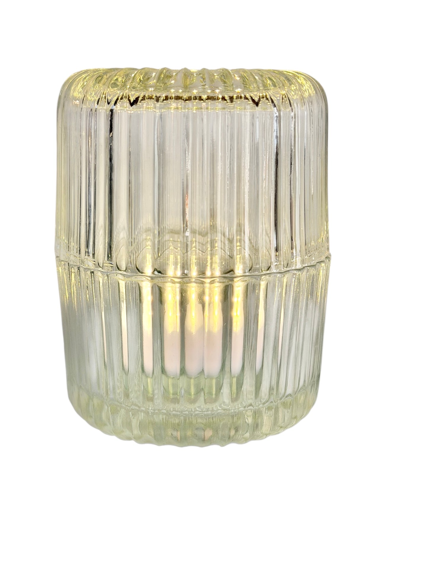 Aurora Vintage Ribbed Crystal Fairy Lamp | Indiana Glass | 80’s | Rare