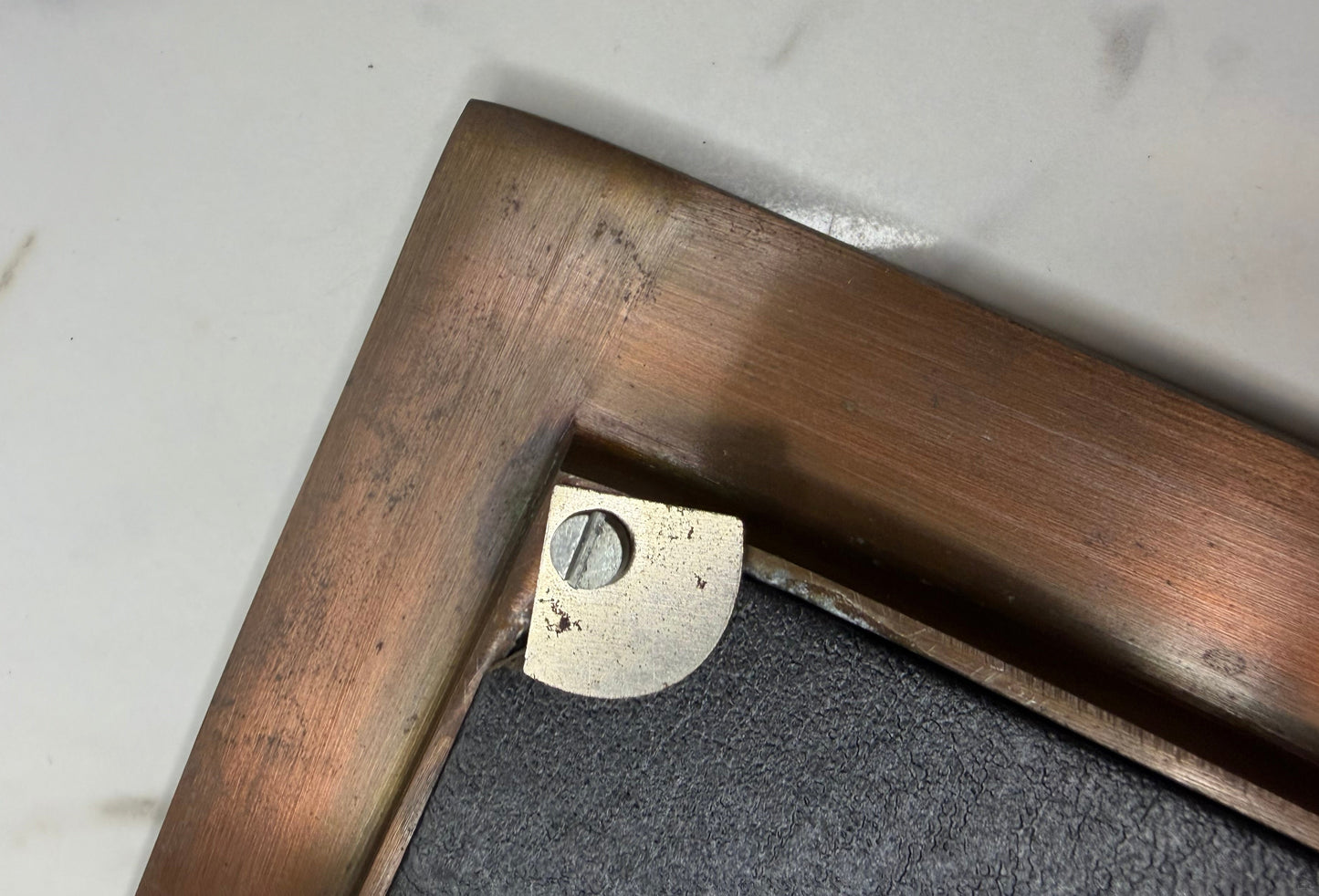 Solid Copper 5×7 Picture Frame — Heavy, Non-Magnetic, Custom-Fit Glass