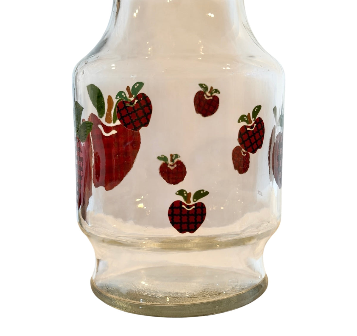 Anchor Hocking Applejack Plaid Apple Glass Vintage Juice Carafe – © IDI – Retro Country Kitchen