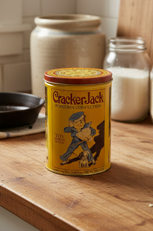 Three-Sided Artwork - 1991 Cracker Jack Popcorn Confection Limited Edition Collector Tin