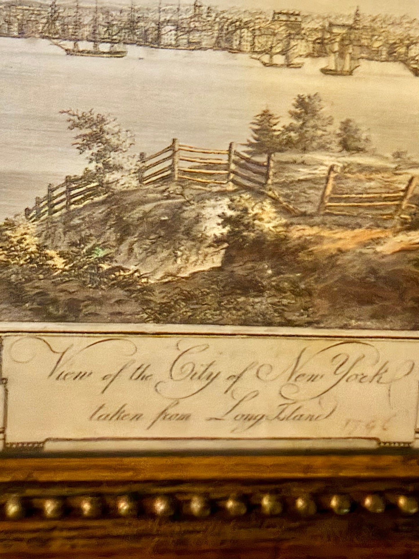“View of the City of New-York taken from Long Island” (1796 Inspired) | Framed Flea & Frame Curated