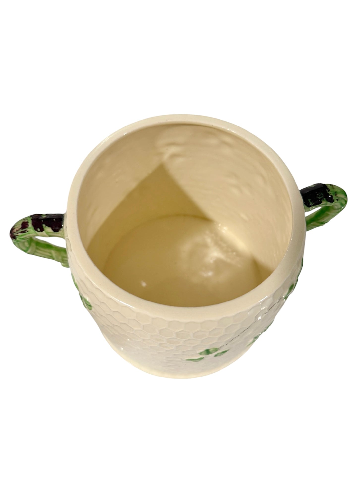 Beautiful Vintage "Bee & Clover" Honeycomb Kitchen Canister / Biscuit Jar