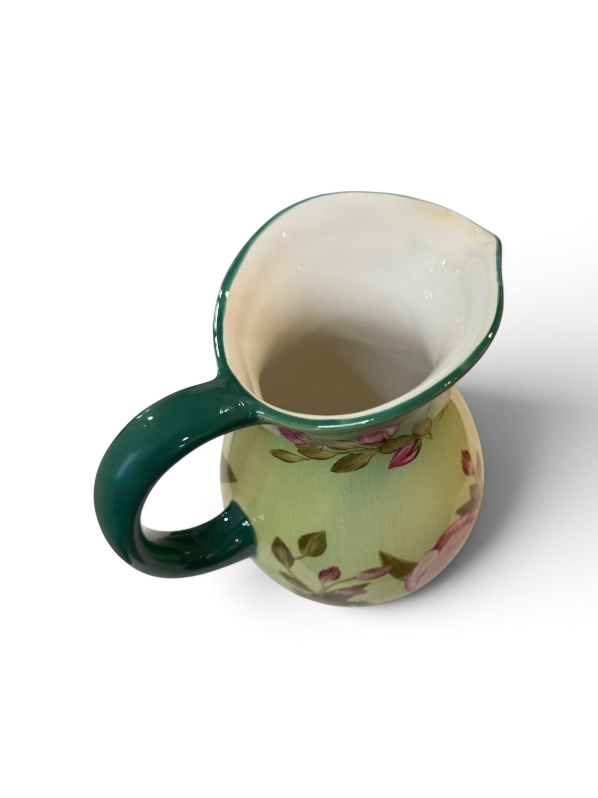 Teleflora Spring Tulip Ceramic Pitcher – Vintage Hand-Painted Floral Vase
