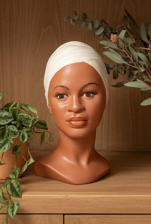 Marwal Chalkware Busts – Pair of Mid-Century Modern Figurative Sculptures (1972)