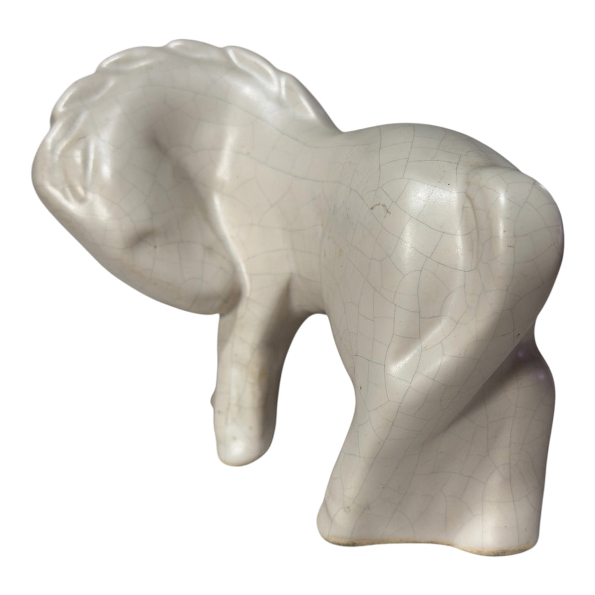 1930s Art Deco Crackle Glaze Horse Figurines – Pair