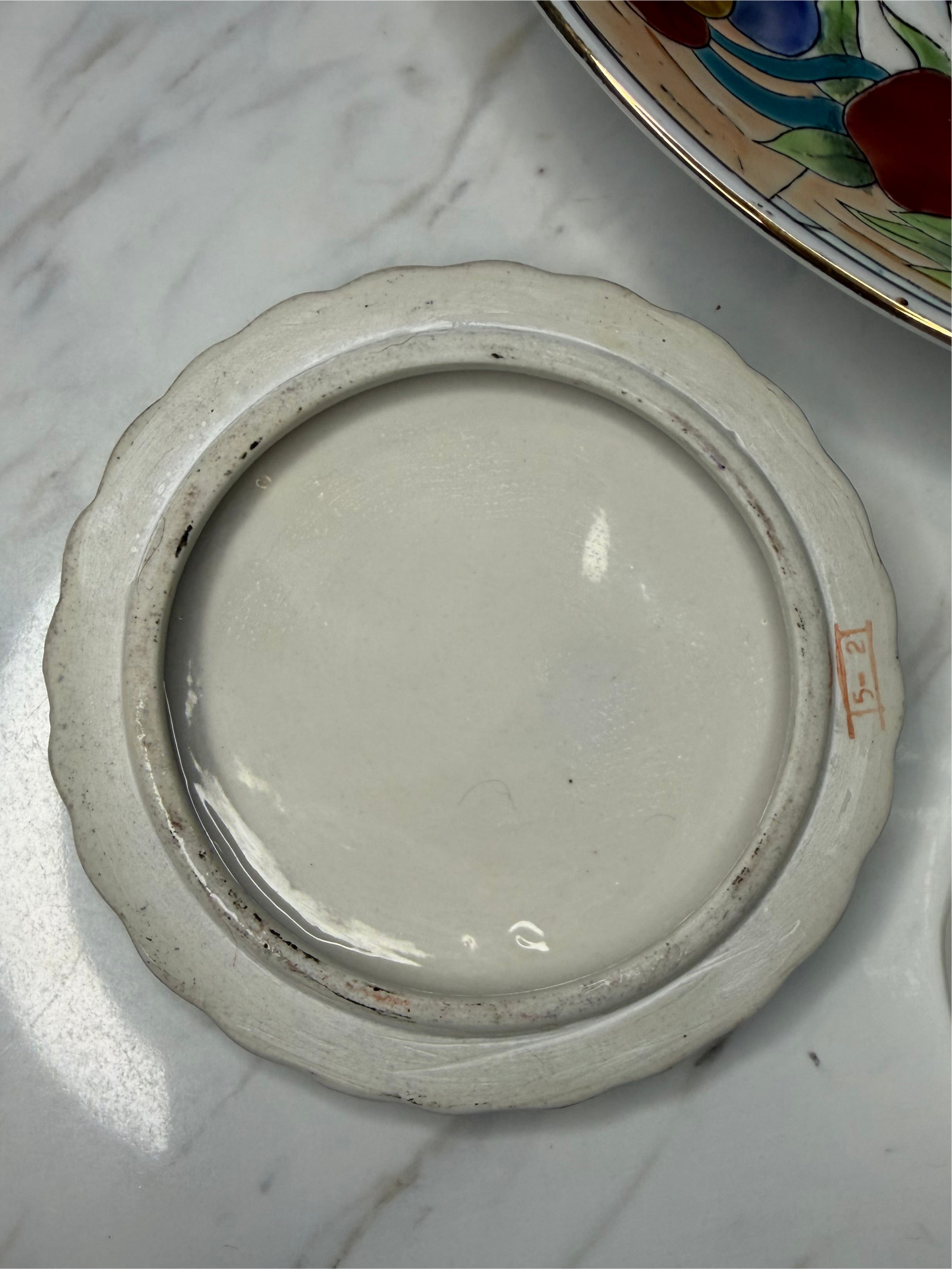 Toyo Collector Plate & Matching Trinket Box – Fruit & Ribbon Design