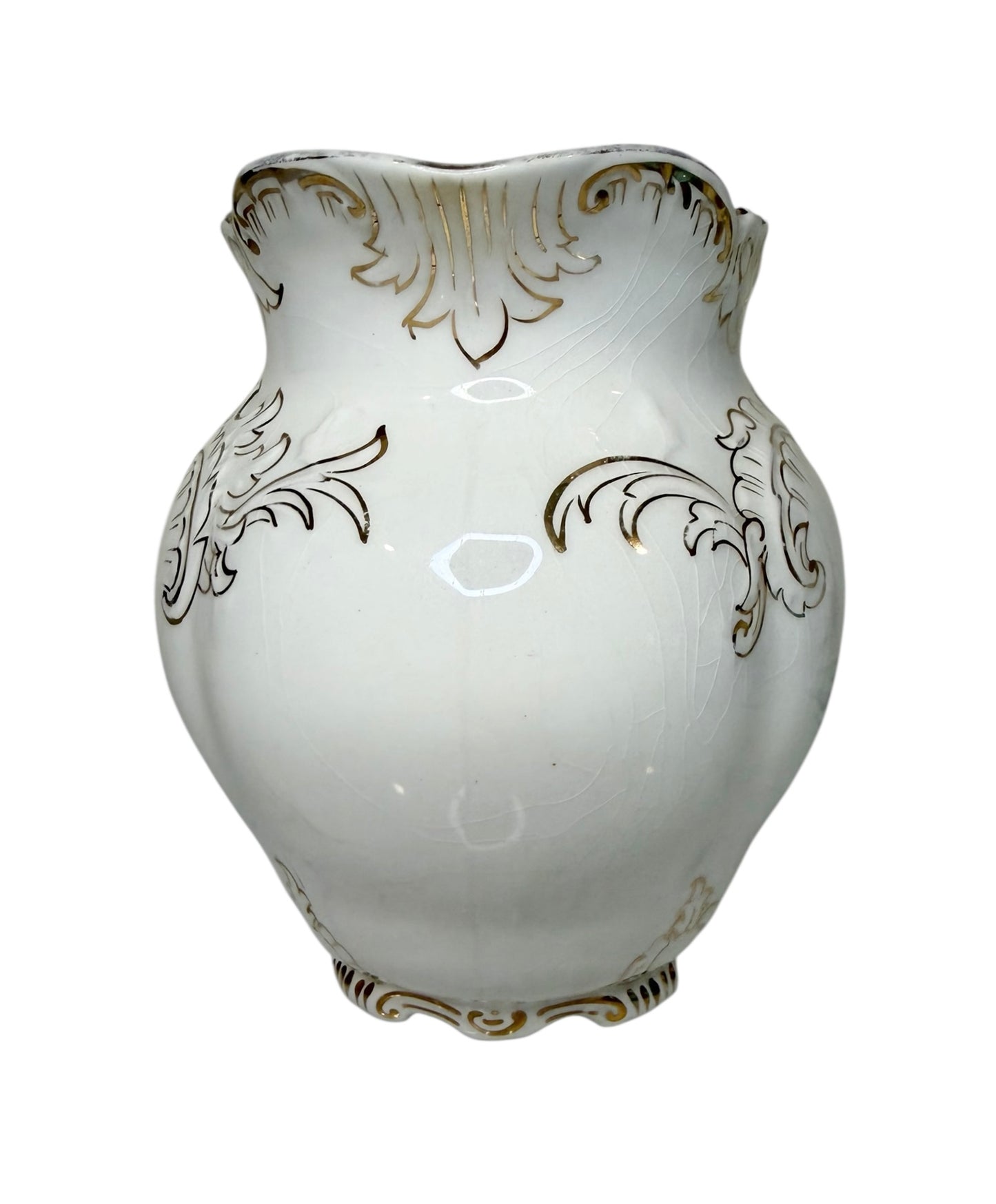 Antique Johnson Brothers Royal Semi-Porcelain Pitcher | Gilded Victorian Elegance