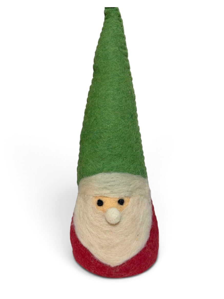 Farmhouse Felted Woodland Lucky Gnome – Anthropologie Style Christmas Décor – 11”