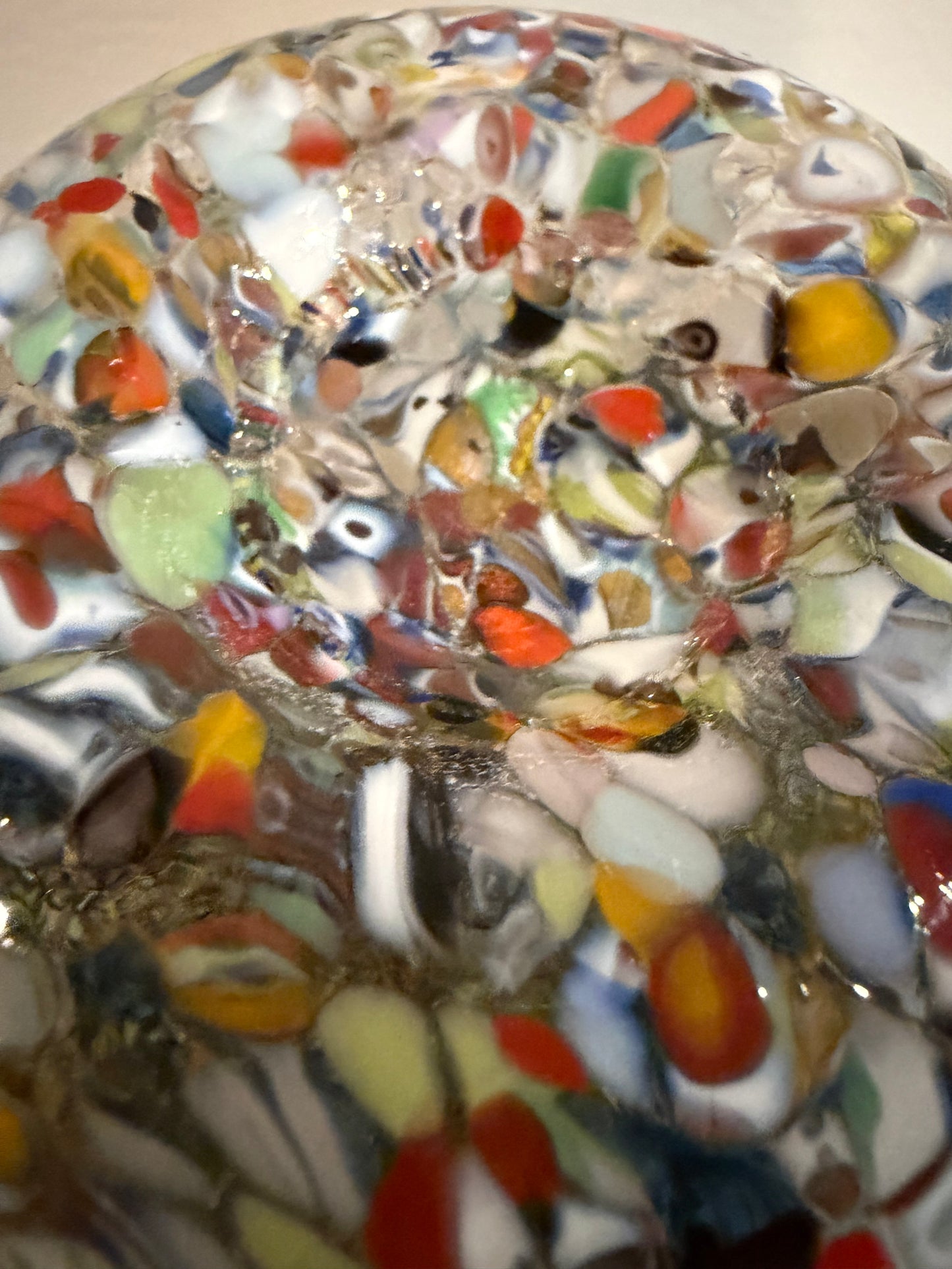 Murano Hand-Blown Art Glass Confetti Swirl Vase (Vetreria Riunite Vecchia Murano)