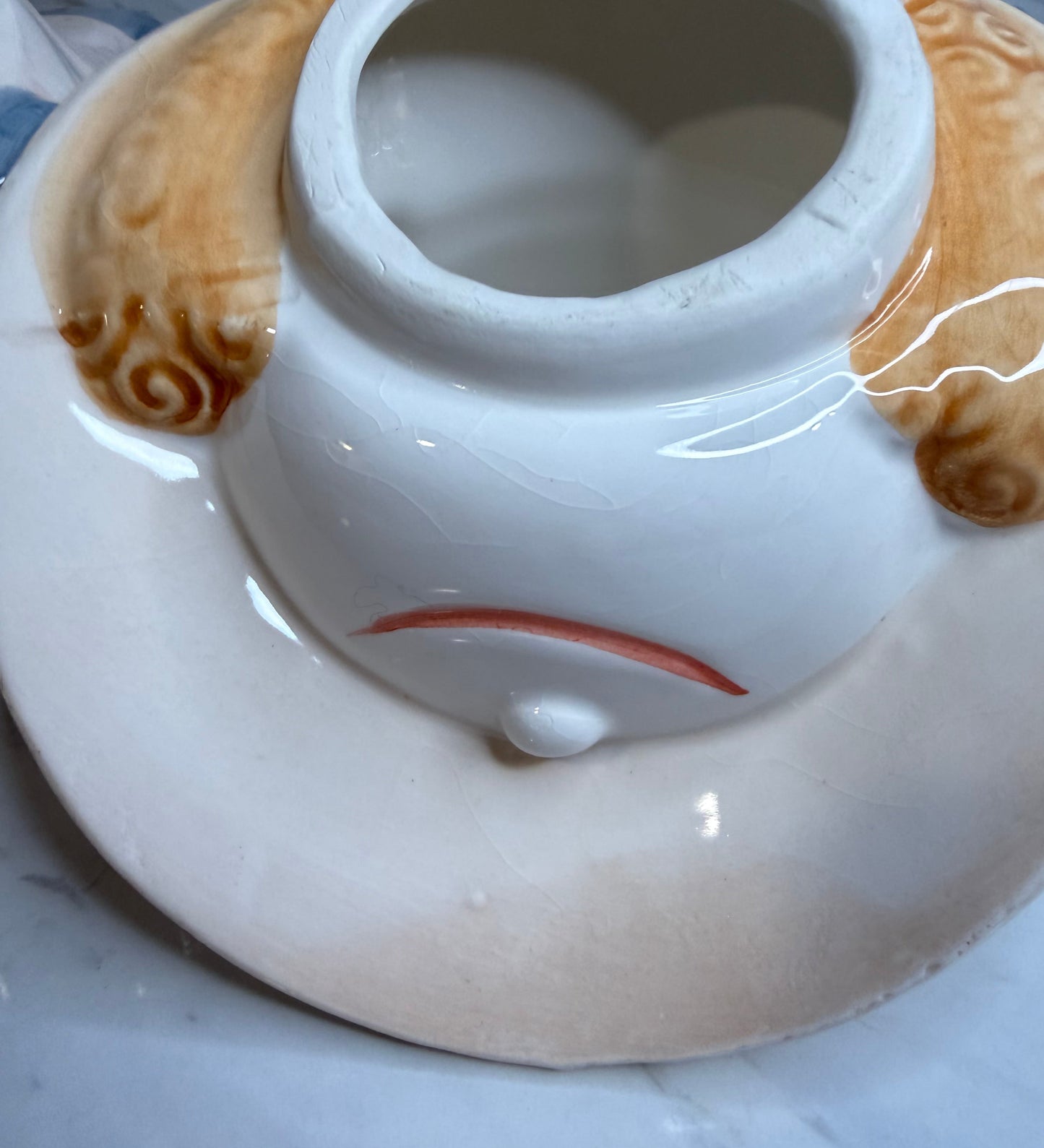 Vintage 80’s Cottagecore Girl and Goose Ceramic Cookie Jar