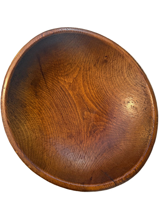 Vintage Oval Wood Dough Bowl – Rustic Farmhouse Decor