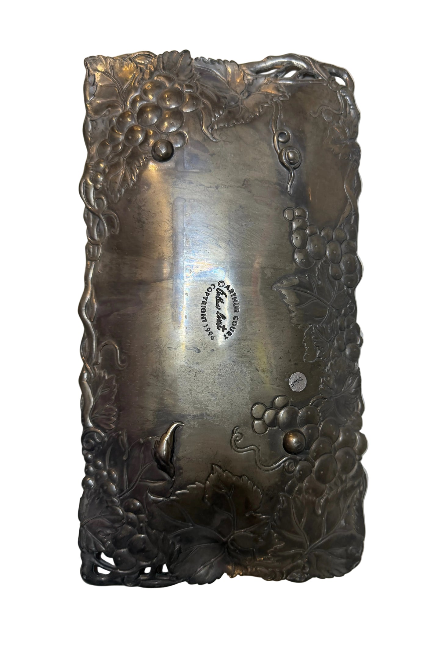 Arthur Court Aluminum Serving Tray – Grapevine Design, Entertaining Accent