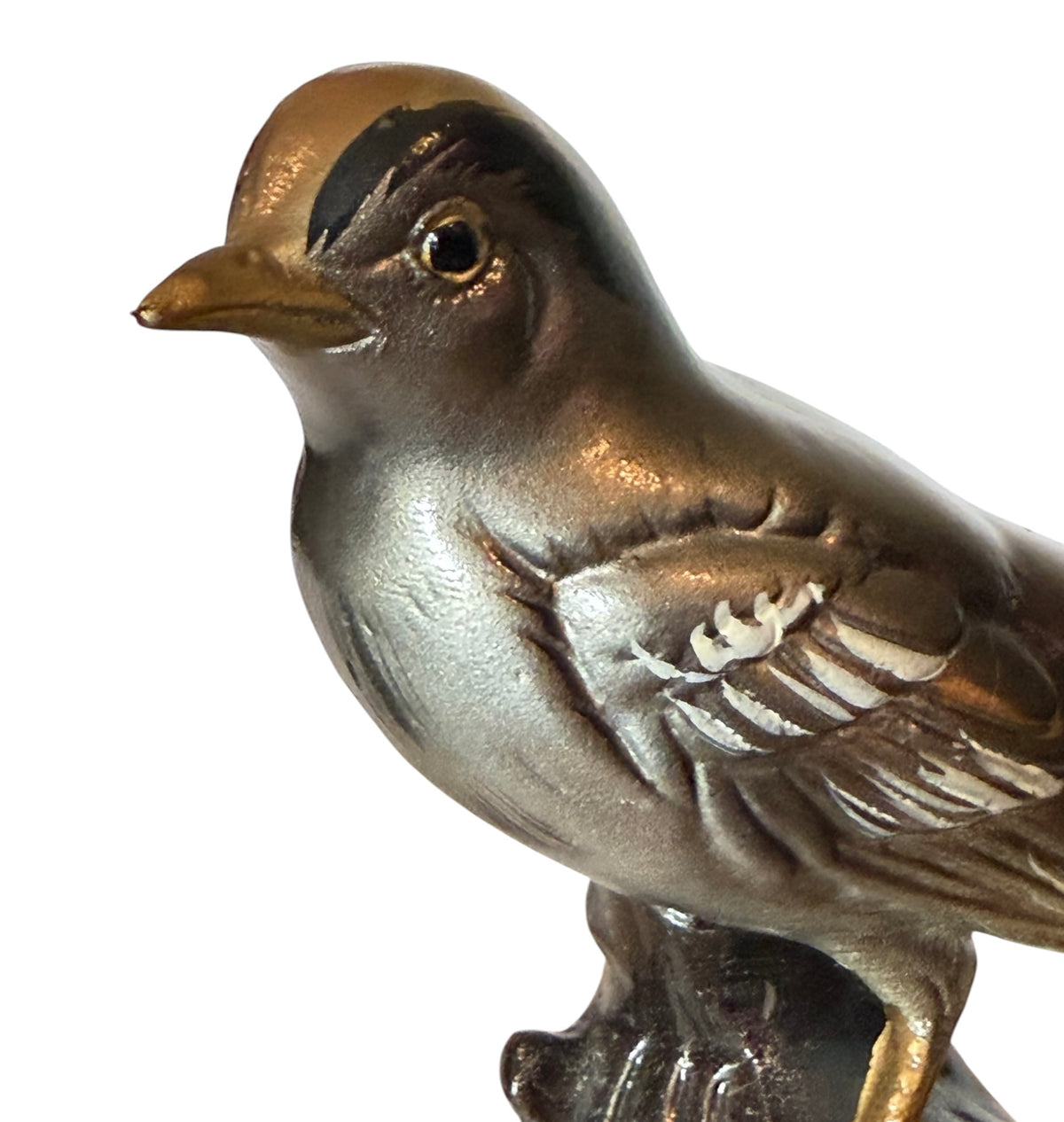 NARCO Argent’Oro Vintage Blue Jay & Ovenbird Mid-Century Bird Pair Figurines 5”