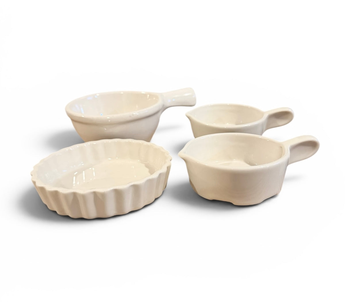 Curated Vignette Restaurant Ware Farmhouse Stack | HALL China, DC USA & Heart Cookie Cutter