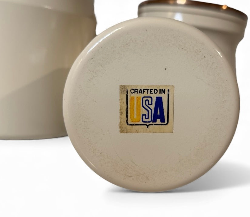 Hall Ambiance Copper Top Metal Canister Set – Set of 3