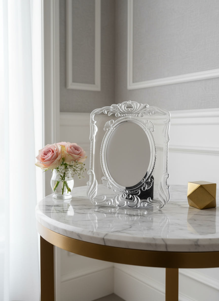 MIKASA Frosted & Clear Crystal Picture Frame