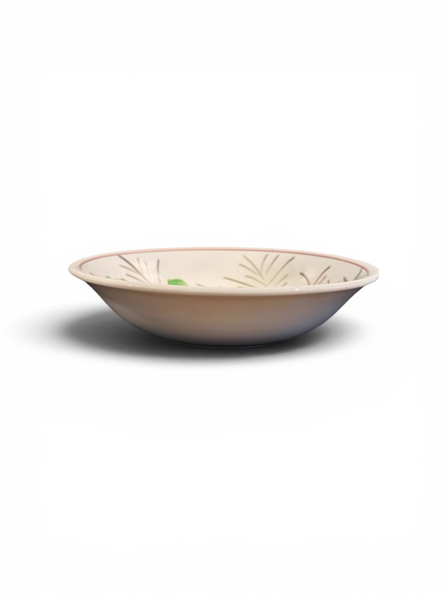Hand-Painted Ironstone Serving Bowl – Floral Japan Import (S.S. Crown)