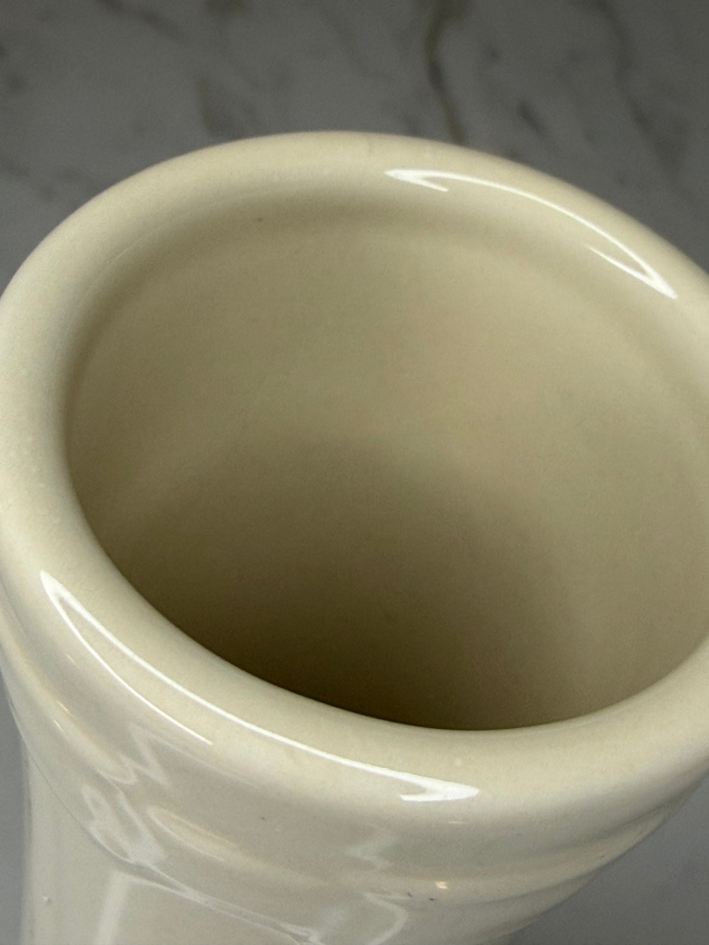 Longaberger Woven Traditions Ivory Bud Vase | Ceramic Basketweave Vase