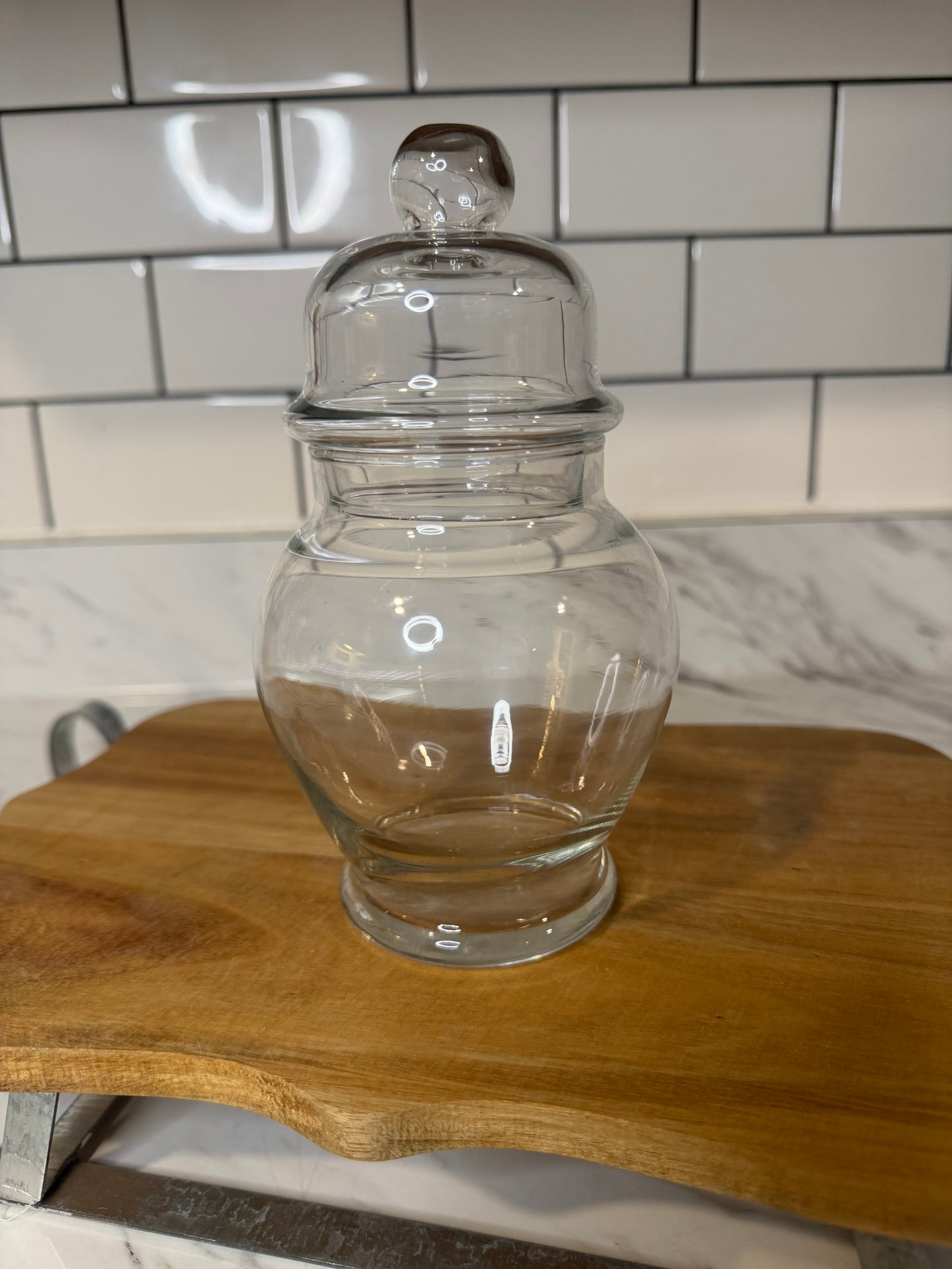 Vintage Princess House Heritage Clear Glass Apothecary Jar - Candy Dish – 7” Tall