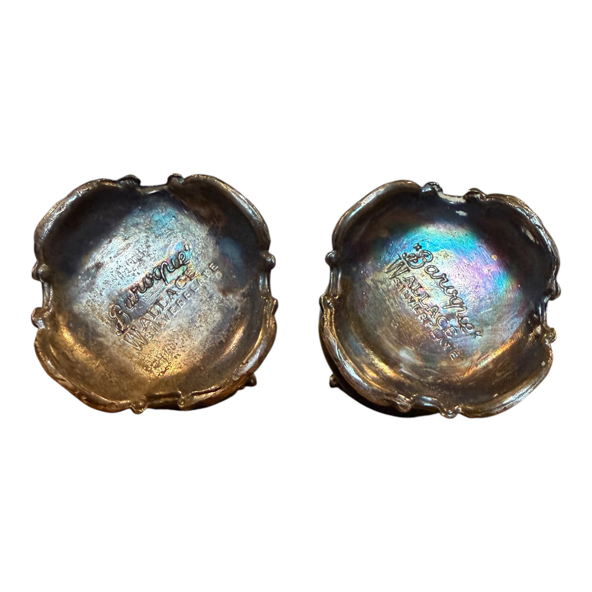 Vintage Wallace Baroque Silverplate Salt & Pepper Shaker Set | Rococo Revival | Mid-Century