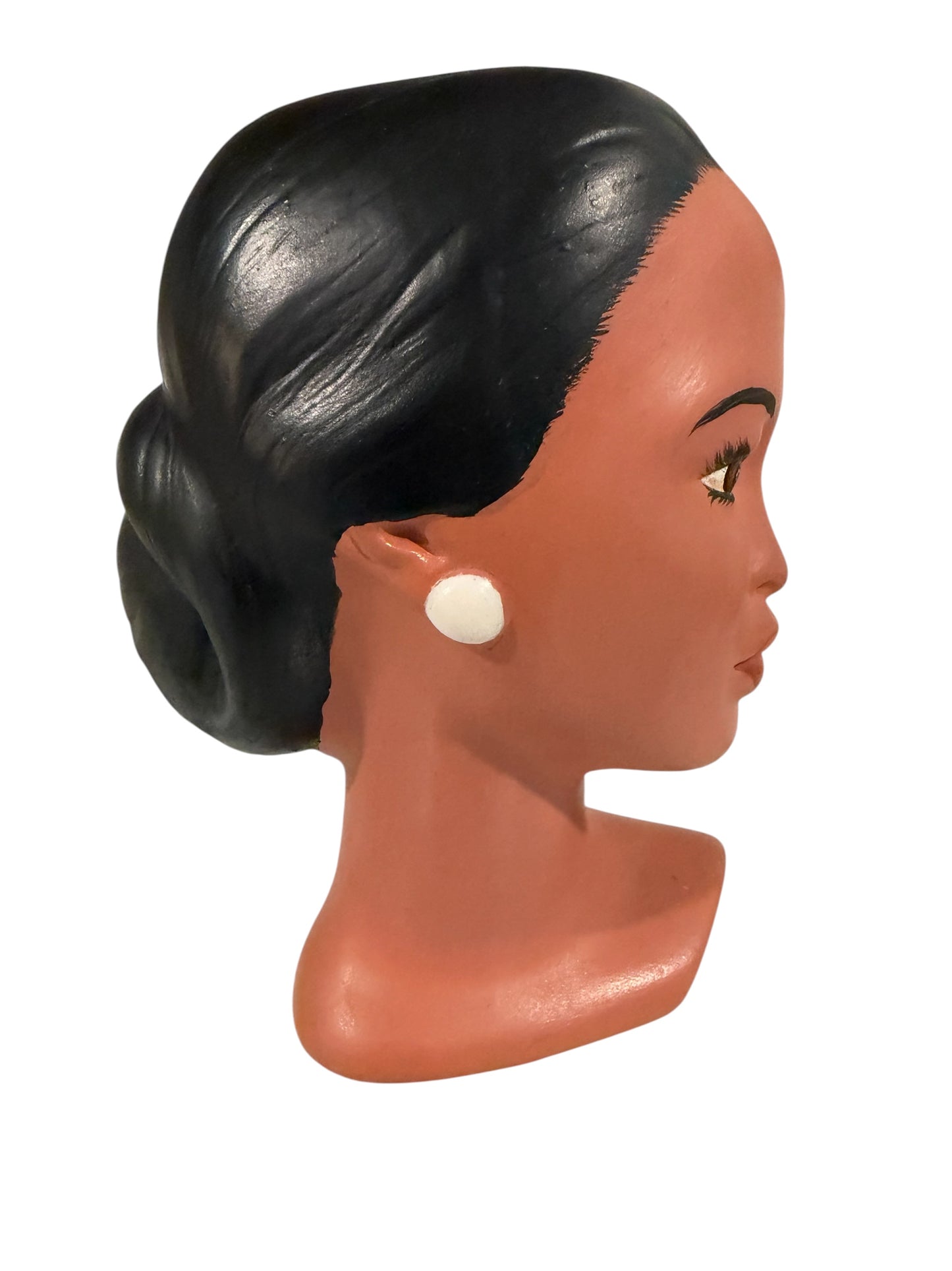 Marwal Chalkware Busts – Pair of Mid-Century Modern Figurative Sculptures (1972)