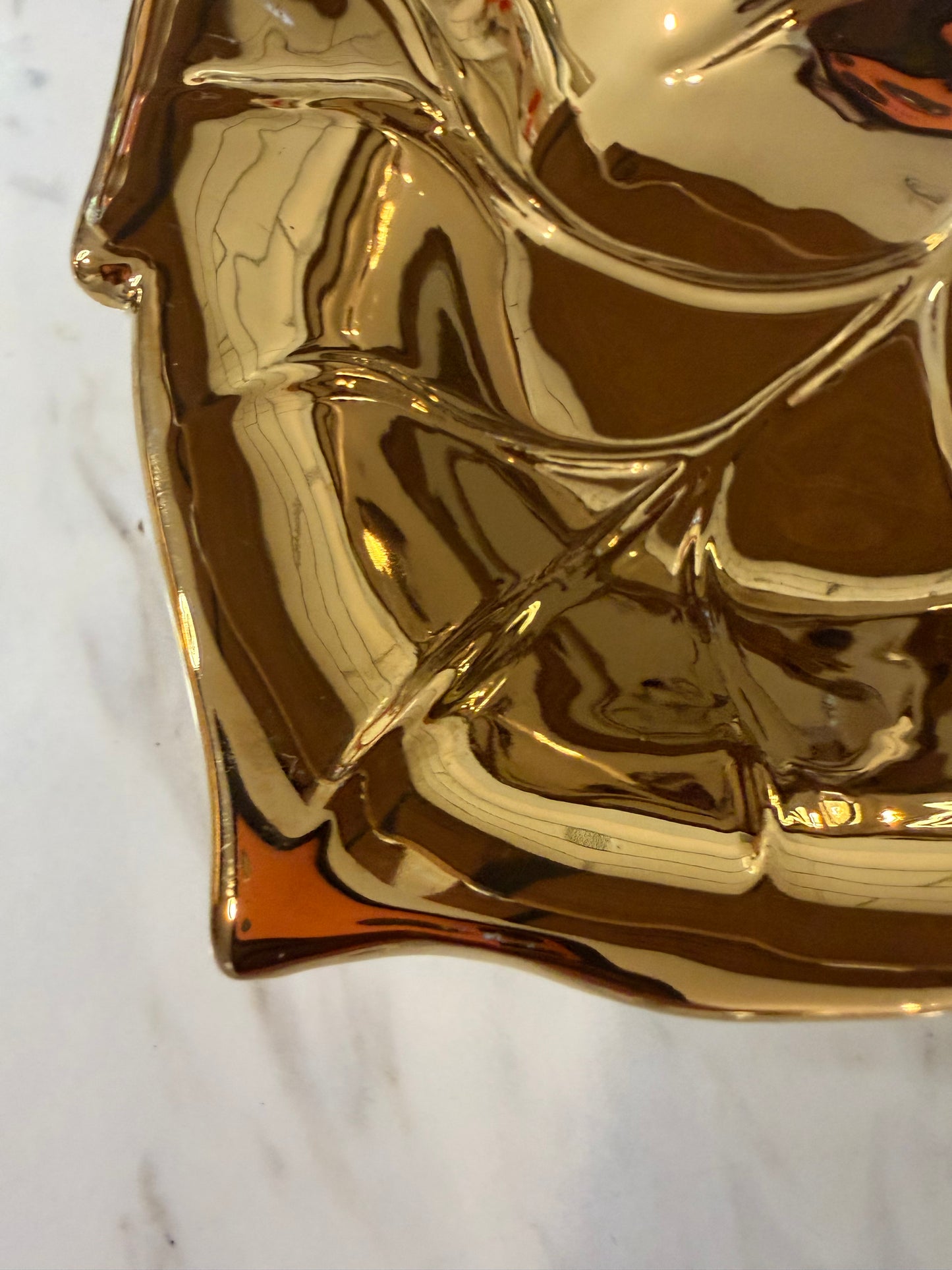 Balvery Gold Leaf Dish – Vintage Glam Trinket Tray